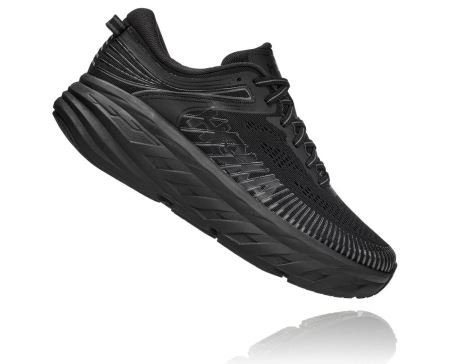 Hoka One One Bondi 7 - Adidasi Alergare Pe Drum Dama Negrii / Negrii | RO-NEbijYR